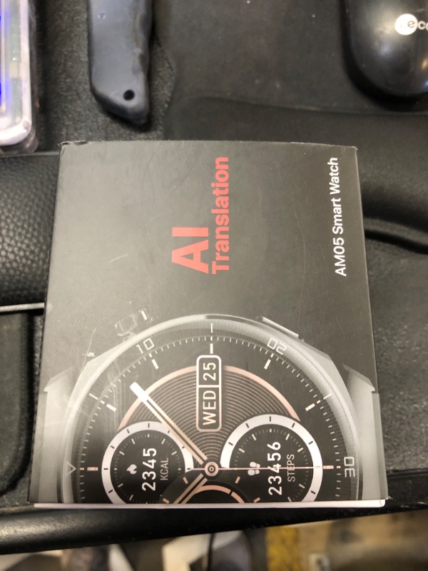 Photo 1 of AI ChatGPT Translator Watch, Fitness Tracking, Heart Rate & Sleep Monitor, OLED Display, Titanium Alloy IP68 Waterproof, Multi-Sport Modes, (Black)