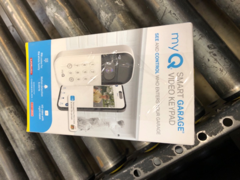 Photo 1 of myQ Smart Garage Door Video Keypad with Wide-Angle Camera,Customizable PIN Codes,and Smartphone Control–Take Charge of Your Garage Access Works with Chamberlain, LiftMaster and Craftsman openers,White