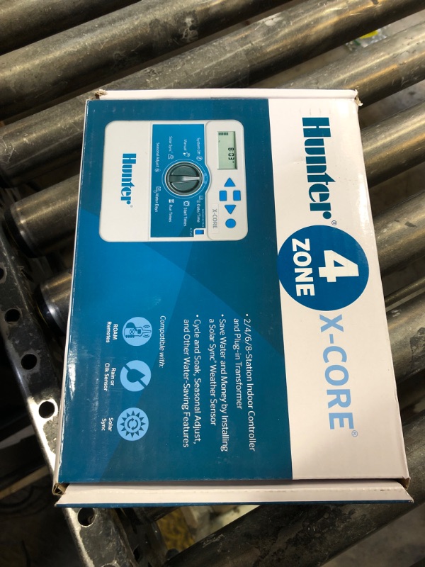 Photo 1 of Hunter Sprinkler XC400I X-Core 4-Station Indoor Irrigation Controller, Small, Gray