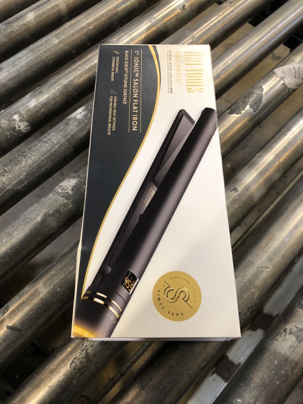 Photo 1 of Hot Tools Pro Artist Black Gold Evolve Ionic Salon Hair Flat Iron | Long-Lasting Finish for Straightening Hair, (1 in)