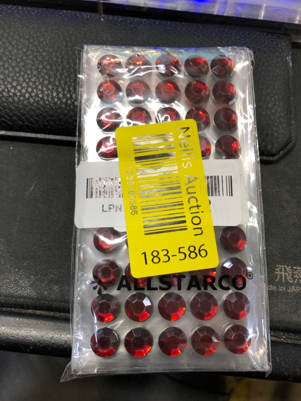 Photo 1 of 10mm SS46 Red Self Adhesive Acrylic Rhinestones Plastic Face Gems Stick On Body Jewels for DIY Cards and Invitations Crafts Bling Sticker - 5 Sheets - 250PCS