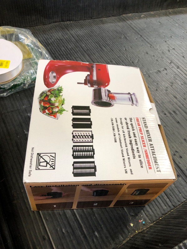 Photo 1 of Slicer Shredder Attachment for KitchenAid Stand Mixer, Vegetable Chopper Cheese Grater Fruits Salad Cutter Accessories with 5 Blades by Gdrtwwh