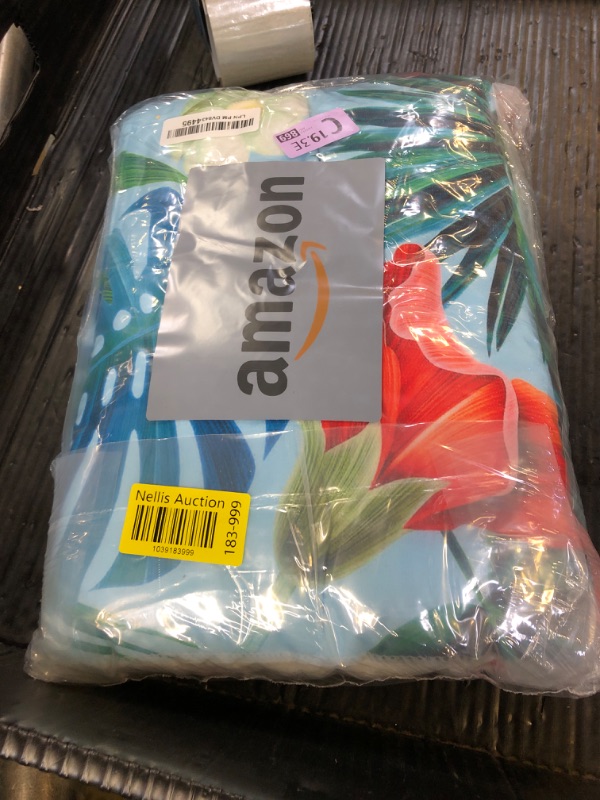 Photo 1 of Ruikyhom Lounge Chair Towel Cover, Chaise Lounge Cover (Pack of 2), Beach Chair Covers with 3 Pockets for Pool Sunbathing Beach Garden Courtyard Outdoor Trips, 85 x30 in, Flower and Leaves(Red Blue)