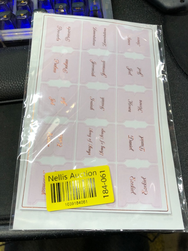 Photo 1 of Mr. Pen- Bible Tabs, 75 Tabs, Baby Pink, Bronze Foil Embossed Lettering, Laminated Bible Tabs for Women and Men, Bible Tabs for Study Bible Index Tabs, Bible Book Tabs, Bible Labels Tabs