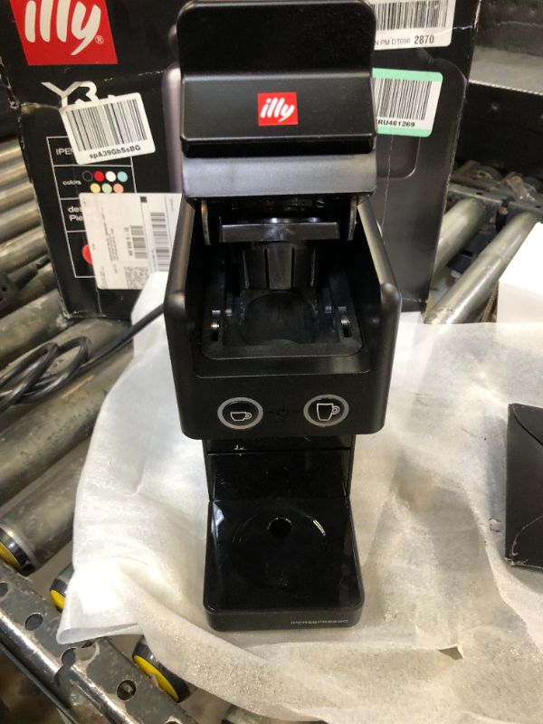 Photo 1 of Illy Y3.3 Espresso Machine, Single Serve Coffee Machine for IperEspresso Capsules, Single Cup Espresso Maker (Black)