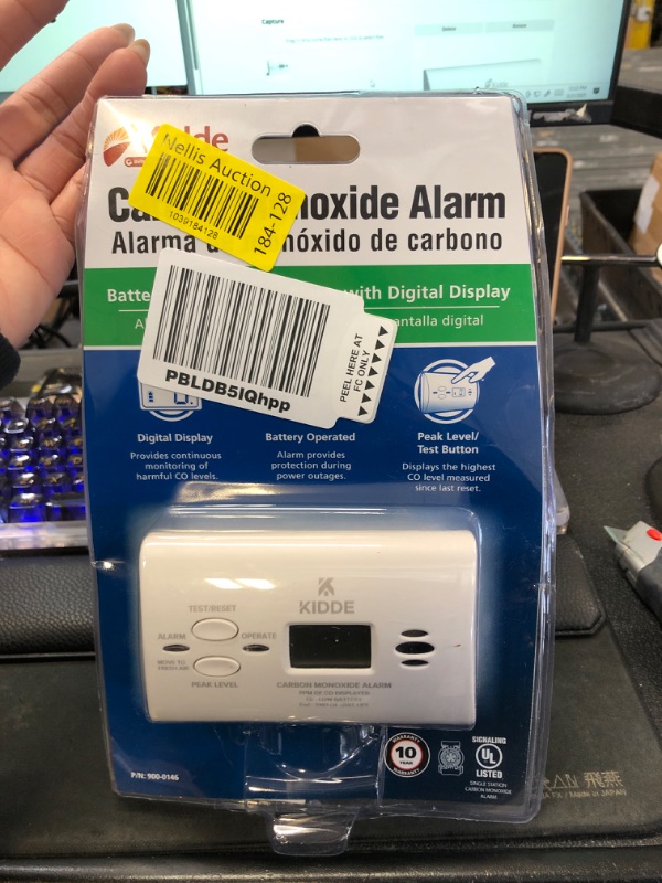Photo 1 of Kidde Carbon Monoxide Detector, AA Battery Powered CO Alarm with LEDs, Test-Reset Button, Low Battery Indicator, Portable