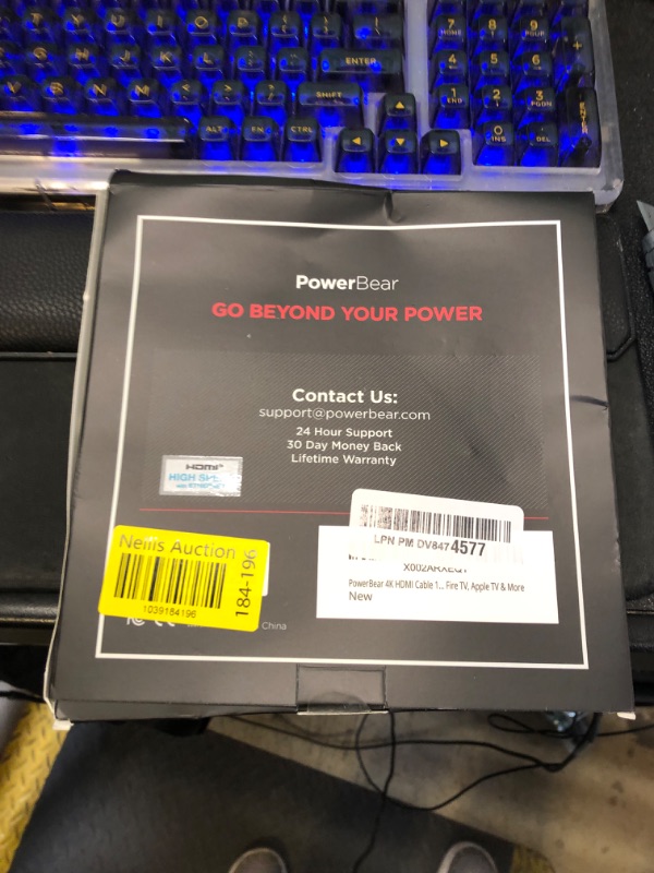 Photo 1 of PowerBear 4K HDMI Cable 10 ft | High Speed Hdmi Cables, Braided Nylon & Gold Connectors, 4K @ 60Hz, Ultra HD, 2K, 1080P, ARC & CL3 Rated | for Laptop, Monitor, PS5, PS4, Xbox One, Fire TV, & More
