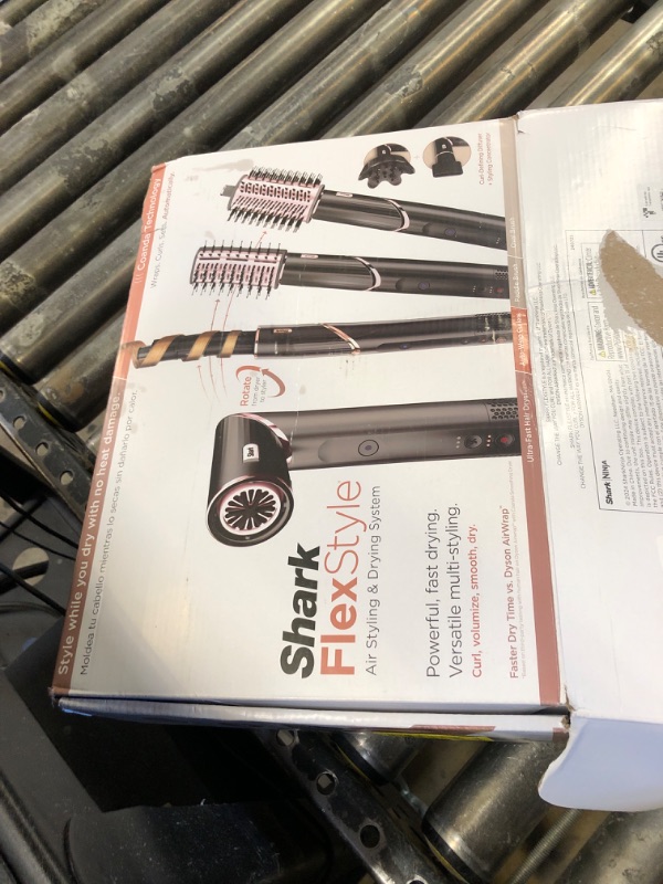 Photo 1 of Shark FlexStyle Hair Dryer & Powerful Styling System with 6-Piece Hair Styling Tools, Paddle Brush, Curl-Defining Hair Diffuser, Auto-Wrap Curlers, Styling Concentrator, Oval Brush &, Black, HD440BK