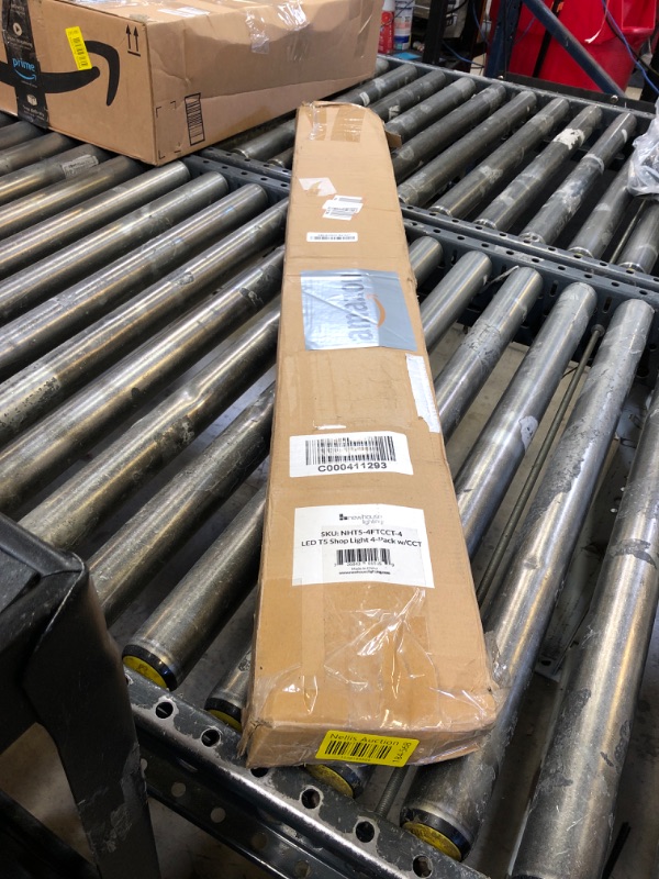 Photo 1 of Newhouse Lighting 4FT T5 Light Fixture LED Shop Light 20W w/Selectable CCT, 2000 Lumens, 2700/4100K/5000K, Utility Ceiling Lights Linkable for Garage and Under Cabinet, (4-Pack)