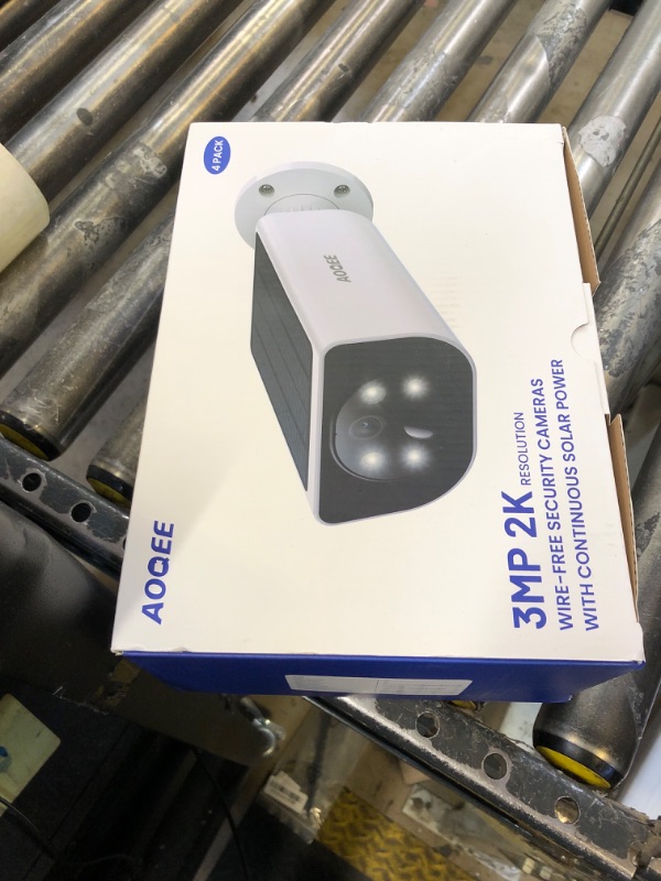 Photo 1 of AOQEE Cameras for Home Security-2K Wireless Security Camera Outdoor with AI Motion Detection & Siren, Non-Stop Solar Powered Charging, Color Night Vision, SD/Cloud Storage, Waterproof, S1 4P