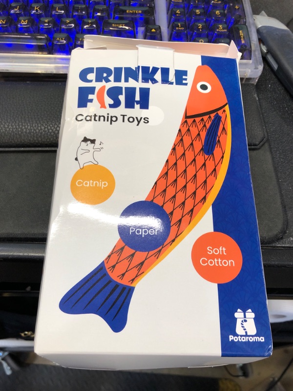 Photo 1 of Potaroma Cat Toys Saury Fish, 3 Pack, Catnip Crinkle Sound, Soft and Durable, Interactive Kitten Kicker for Indoor Kitty Exercise 9.4 Inches for All Breeds