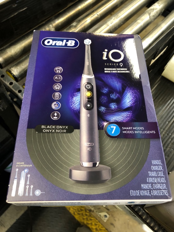 Photo 1 of Oral-B iO Series 9 Electric Toothbrush with 3 Replacement Brush Heads, Black Onyx