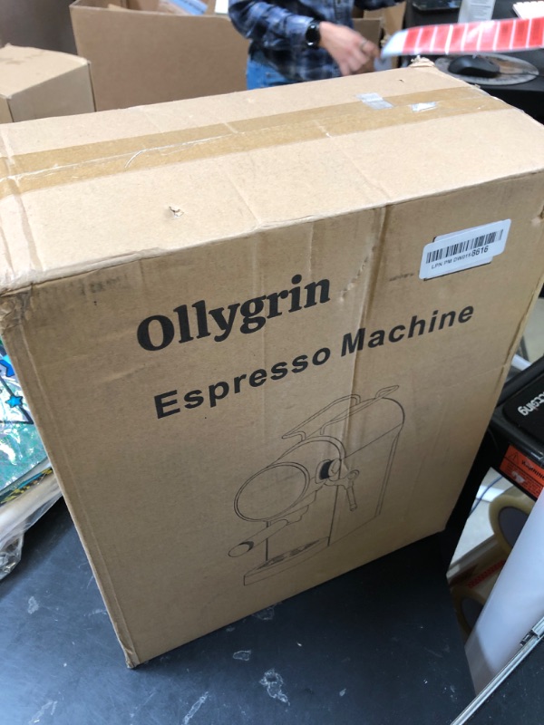 Photo 1 of Ollygrin Espresso Machine,20 Bar Semi-Automatic Espresso Maker with Milk Frother,Touch Screen Black Stainless Steel Coffee Machine with 40oz Removable Water Tank,Cappuccino,Latte,Americano for Home