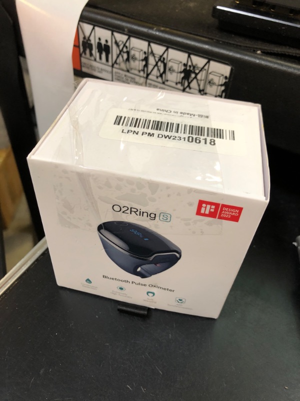 Photo 1 of Wellue O2Ring-S Oxygen Monitor with Vibration Reminder, Bluetooth Pulse Oximeter Tracks SPO2 and Pulse Rate, 24 hrs Battery Life, 4*10 Hours Built-in Memory, Rechargeable Pulse Ox with Free PC & APP