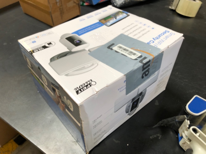 Photo 1 of Feit Electric SEC5000/CAM/WIFI Outdoor LED Smart Security Camera with Motion Sensor, 2-Way Audio, 5000 Lumens Floodlight, Works with Alexa and Google Asst, Alarm, Hardwired, Updated Version of SEC3000