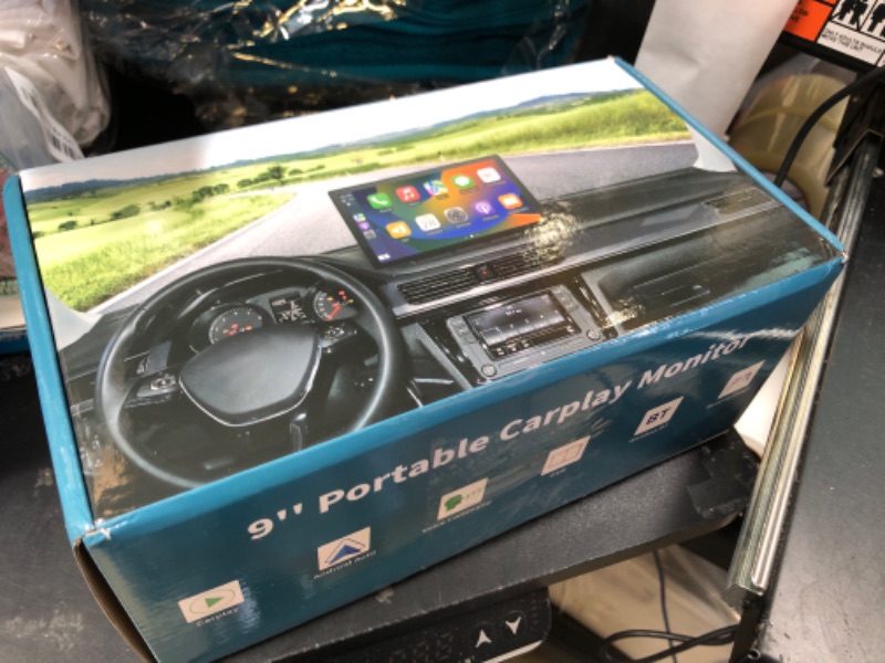 Photo 1 of Wireless Carplay with 4K Dash Cam, 9" Portable Carplay Screen for Car, Apple Carplay & Android Auto Car Satellite Radio with 1080P Backup Camera, GPS Navigation/Mirror Link/Voice Control/Bluetooth