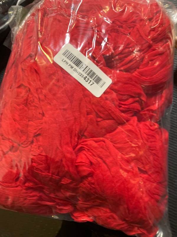 Photo 1 of 6 Pieces Red Cheesecloth Table Runner 10 Ft Cheese Cloth Gauze Table Runner for Boho Rustic Wedding Arch, Baby and Bridal Shower, Birthday Party Valentine's Day Decor Christmas Decorations