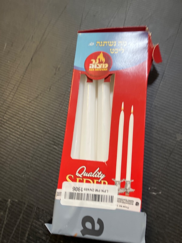 Photo 1 of 8 inch White Taper Candles-Set of 4 Taper Candles -Dripless and Smokeless,Tall Candlesticks, Home Dinner, Party, Wedding, Halloween, Churches,Christmas Candles