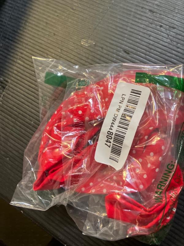 Photo 1 of Hicarer Red Polka Dot Bow Headbands Cute Bandana Headbands Retro 50s Hair Accessories Vintage Hair Accessories for Women (Small Dots)