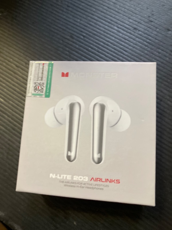 Photo 1 of Monster N-Lite 203 AirLinks Wireless Earbuds, Bluetooth 5.3 Headphones HiFi Stereo, Wireless Earphones with HD Clear Call, 30H Playback, Touch Control, Type-C Charging, IPX6 Waterproof in-Ear Earbuds
