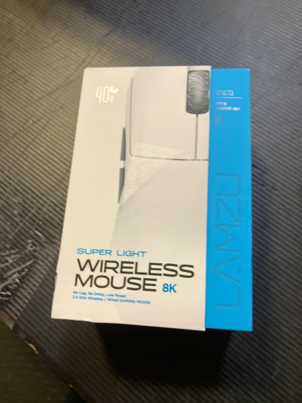 Photo 1 of Lamzu Inca Gaming Mouse, 8K Polling Rate, Optical Switches, TTC Encoder, Paw3950 IC, Nordic 52840 MCU, Symmetrical high-Hump, Recommended for Claw-Grip Gamers, 8K Dongle Included (White)