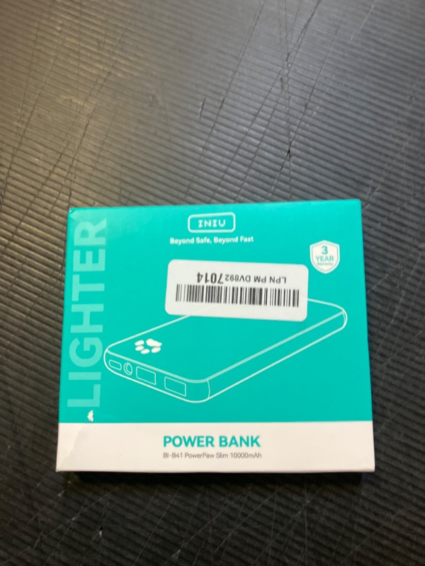 Photo 1 of INIU Portable Charger, Slimmest 10000mAh 5V/3A Power Bank, USB C in&out High-Speed Charging Battery Pack, External Phone Powerbank Compatible with iPhone 16 15 14 13 12 Samsung S22 S21 Google iPad etc