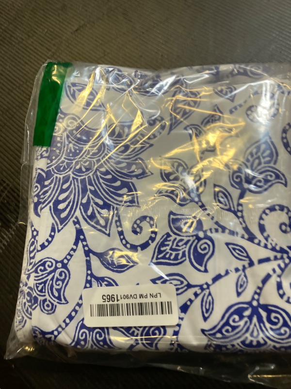 Photo 1 of Vinyl Tablecloth with Flannel Backed Waterproof Oil-Proof PVC Table Cloth Wipeable Spill-Proof Plastic Table Cover for Indoor and Outdoor(Flower, 60 x 60 Inch Square)