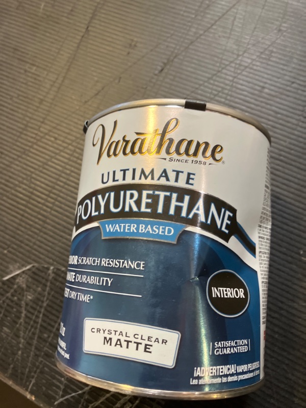 Photo 1 of Varathane 262074 Water-Based Ultimate Polyurethane, Quart, Matte