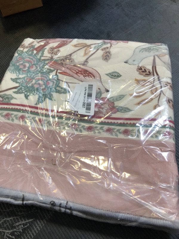 Photo 1 of Artoid Mode Pink Floral Bird Spring Area Rug, Summer Bath Rug Home Decor Low-Profile Non-Slip Washable Mat for Entryway Bedroom Bathroom Laundry Room Indoor 2x3 Feet