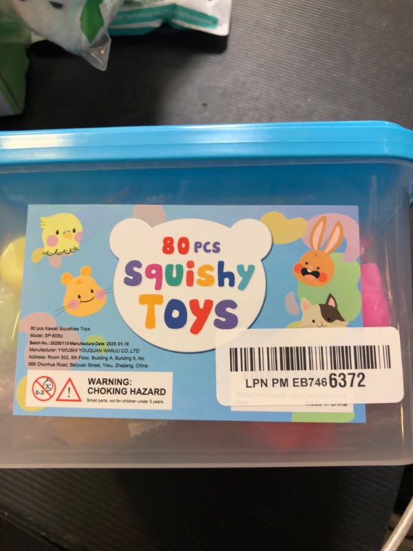 Photo 1 of 80Pcs Party Favors for Kids 4-8, Kawaii Squishies Mochi Squishy Toy Bulk Fidget Sensory Toys Birthday Gifts for Boys Girls Goodie Bag Christmas Stocking Stuffers Treasure Box Classroom Prizes
