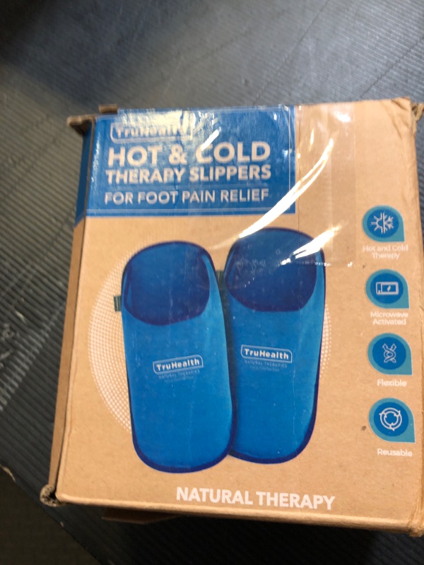 Photo 1 of TruHealth Ice Pack Slippers - FSA HSA Approved Foot Warmer - Neuropathy Pain Relief - Plantar Fasciitis, Gout, and Swollen Feet Relief - Hot Cold Therapy