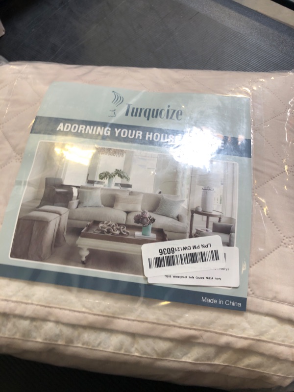 Photo 1 of Turquoize 100% Waterproof Sofa Covers Couch Cover Sofa Cover for Dogs Couch Protector Triple Non-Slip Sofa Slipcover for 3 Cushion Couch Furniture Protector for Pets, Kids,Dog (Sofa 70", Ivory)