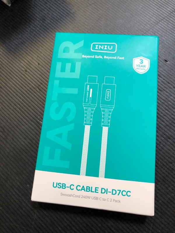 Photo 1 of INIU USB C to USB C Cable, 240W Fast Charging [6.6ft, 2-Pack] Type C Charger Cord, Braided USBC Phone Charger Cable for iPhone 16 15 Pro Samsung S24 S23 Laptops MacBook iPad Switch Steam Deck etc.
