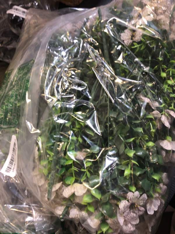 Photo 1 of 20 Bundles Artificial Flowers for Outdoor Fake Plants for Spring Decoration,Faux Eucalyptus Flowers for Planter UV Resistant Lifelike for Home Porch Garden?White?