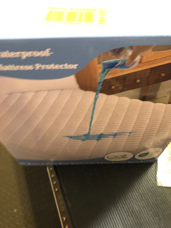 Photo 1 of GRT Short Queen Mattress Pad, 100% Waterproof Breathable RV Short Queen Mattress Topper, Noiseless Hollow Cotton Mattress Protector, Fitted 8"-26" Deep, Dust Proof (60×75)
