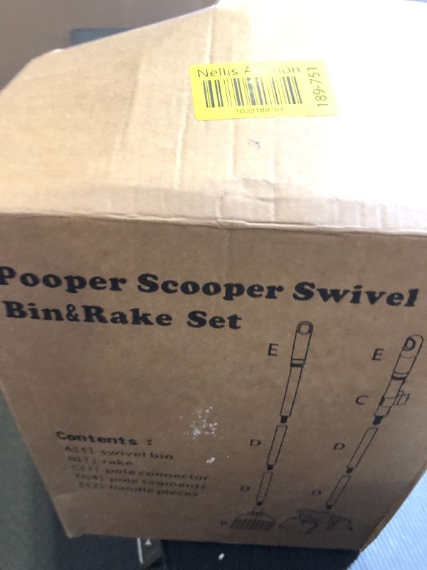 Photo 1 of TIMINGILA 36" Pooper Scooper Swivel Bin & Rake with 100 Dog Poop Bags,Adjustable Long Handle for No-Bend Cleanup,Portable Non-Breakable Dog Poop Scooper for Large Medium Small Dogs