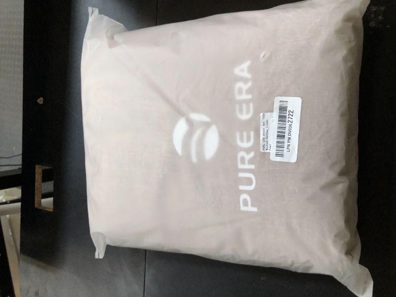 Photo 1 of PURE ERA King Sheet Set 100% Washed Cotton Gingham Bed Sheets King Size,4 Pieces Set, Soft,Breathable, Durable,Linen Feel - 14" Deep Pocket - Checked Brown