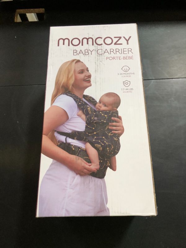 Photo 1 of Momcozy Baby Carrier - Ergonomic, Cozy and Lightweight Carrier for 7-44lbs, Effortless to Put On, Ideal for Hands-Free Parenting, Enhanced Lumbar Support, Purehug for Infant to Toddler, Black