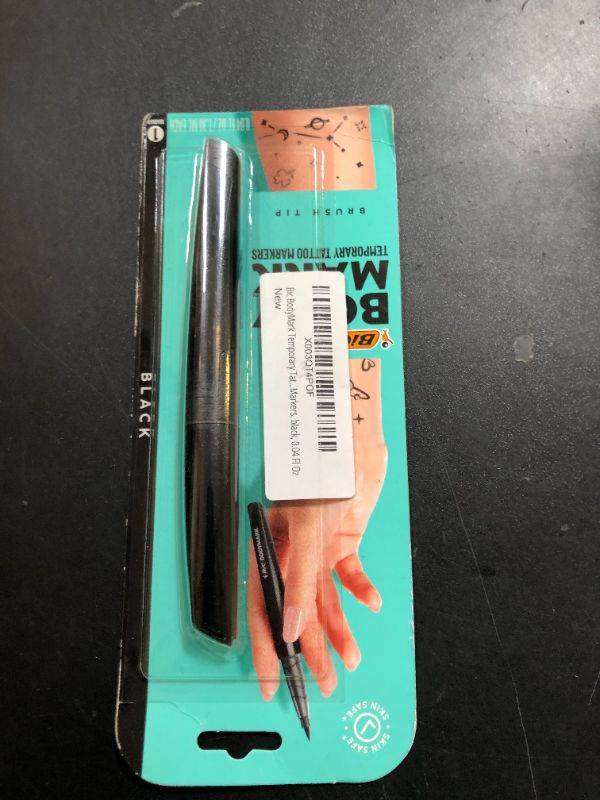 Photo 1 of Bic BodyMark Temporary Tattoo Markers, black, 0.04 Fl Oz