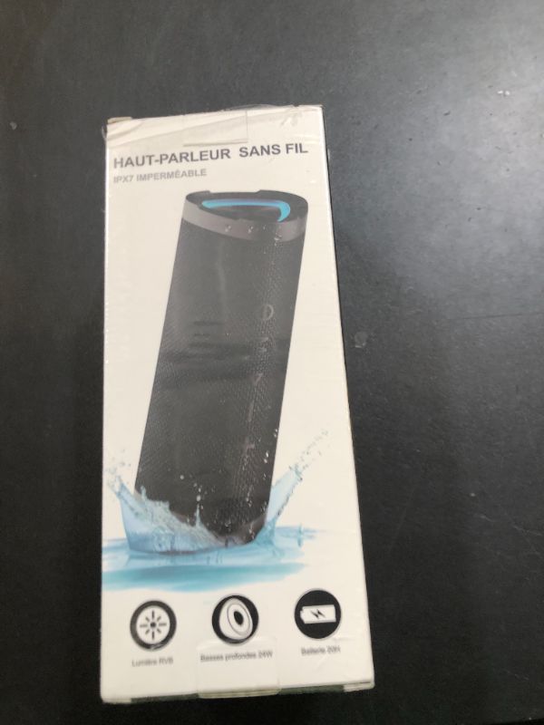 Photo 1 of Vanzon V40 Bluetooth Speakers, Portable Wireless Speaker V5.0 with 24W Loud Stereo Sound, 24H Playtime, TWS & IPX7 Waterproof, Suitable for Travel, Home and Outdoors