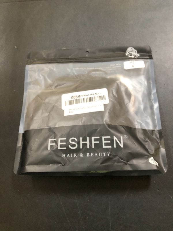 Photo 1 of FESHFEN Messy Bun Hair Piece - Elastic Wavy Curly Hair Bun Scrunchies Extensions Synthetic Chignon Hairpieces for Women Girls, Black Brown 1 PCS