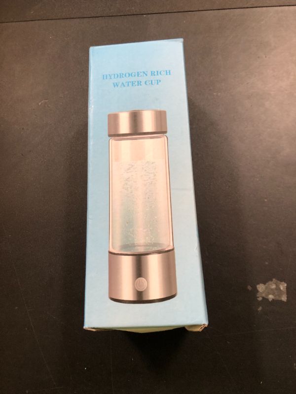 Photo 1 of uiexitra Hydrogen Water Bottle, Hydrogen Rich Water Generator, Rechargeable Portable Glass Hydrogen Water Ionizer Machine with SPE and PEM Technology, for Daily Office Home Travel and Fitness Drinking