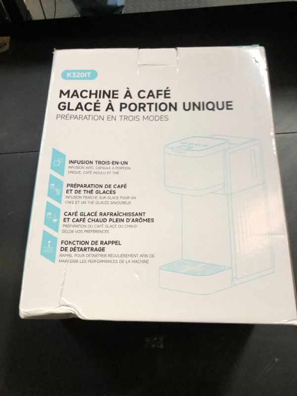 Photo 1 of Tastyle Single Serve Brewer, Iced | Hot | Bolder Coffee | Iced Tea Capabilities, Compatible with K Cup Pods, Grounds and Tea Leaves, 6 to 16oz Brew Size, Perfect for Small Spaces, Black