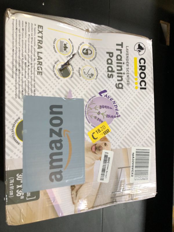 Photo 1 of CROCI Dog Pads Lavender Scented 30x36in Extra Large Pee Pads for Dogs with Odor Eliminating Puppy Pads Thicken Super Absorbent Up to 10 Cups Pee Pads, Disposable (40 Counts)
