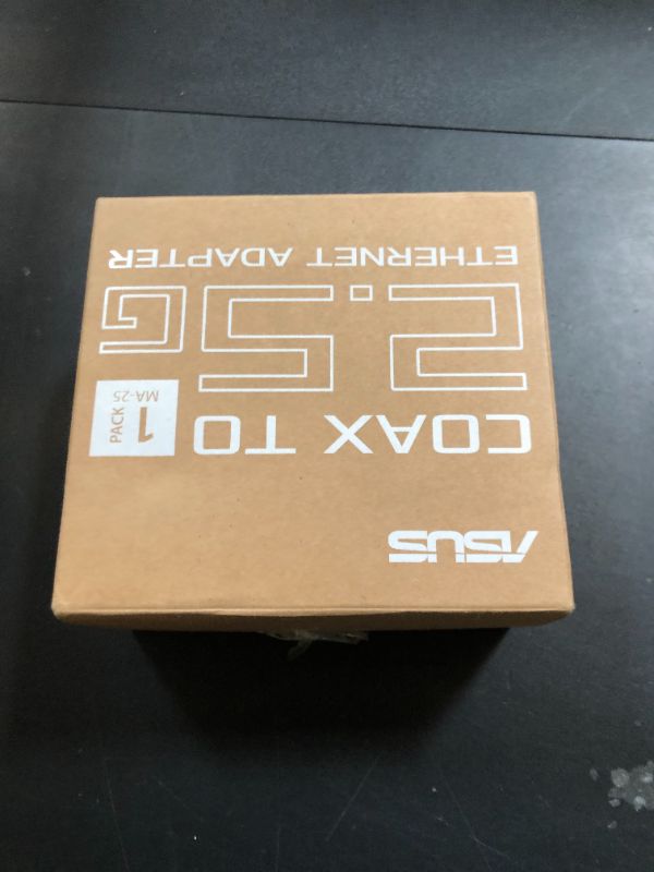 Photo 1 of ASUS 2.5Gbps Ethernet Over Coax Adapter (MA-25 1 Pack), MoCA 2.5, High Speed Internet, Mesh backhaul, TV Streaming, MPS Security, Wall-mountable