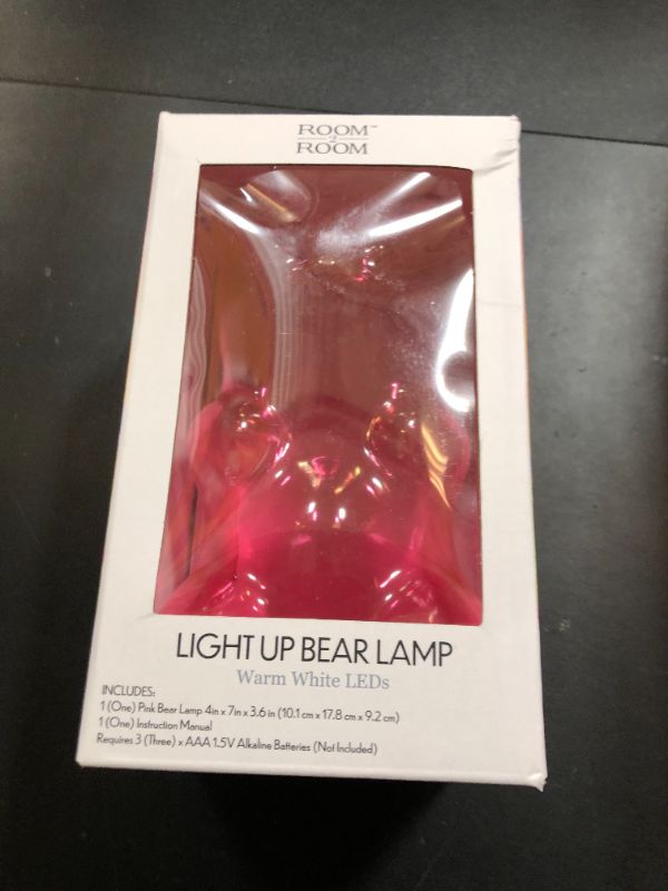 Photo 1 of Generic Room 2 Room Pink Light-Up Gummy Bear Lamp Light 4in X 7in, BlueBear24
