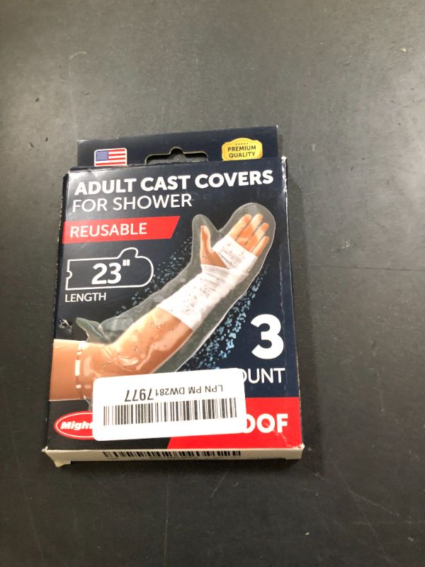 Photo 1 of 100% Waterproof Cast Covers for Shower Arm - Tight Seal - 3pk Adult Reusable Cast Protectors - Half Arm Bag Sleeves
