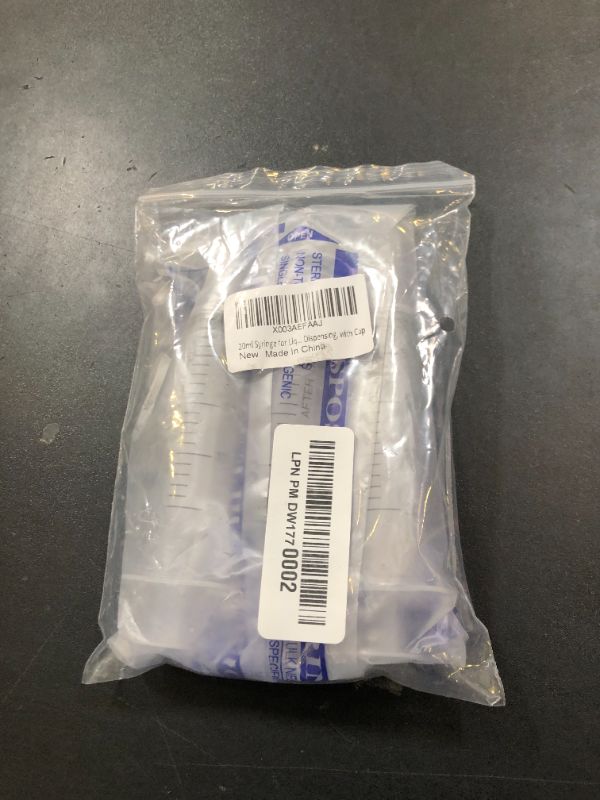 Photo 1 of 20ml Syringe for Liquid, Oral, Scientific Labs, Measurement, Dispensing, with Cap- 3 Pack 20ml Syringes