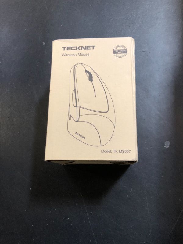 Photo 1 of TECKNET Ergonomic Mouse, Wireless Bluetooth Vertical Mouse, 4800 DPI Optical Tracking, 6 Adjustable DPI, Quiet Clicks, 2.4GHz with USB A Receiver, 6 Buttons, Wide Compatibility - Black