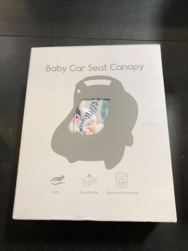 Photo 1 of Pea Pod Car Seat Cover Baby Boy, Infant Car Seat Canopy Covers for Newborn with 2 Layers Windows of Breathable Mesh Fabric, Lightweight Polyester/Soft Minky Dot Backing